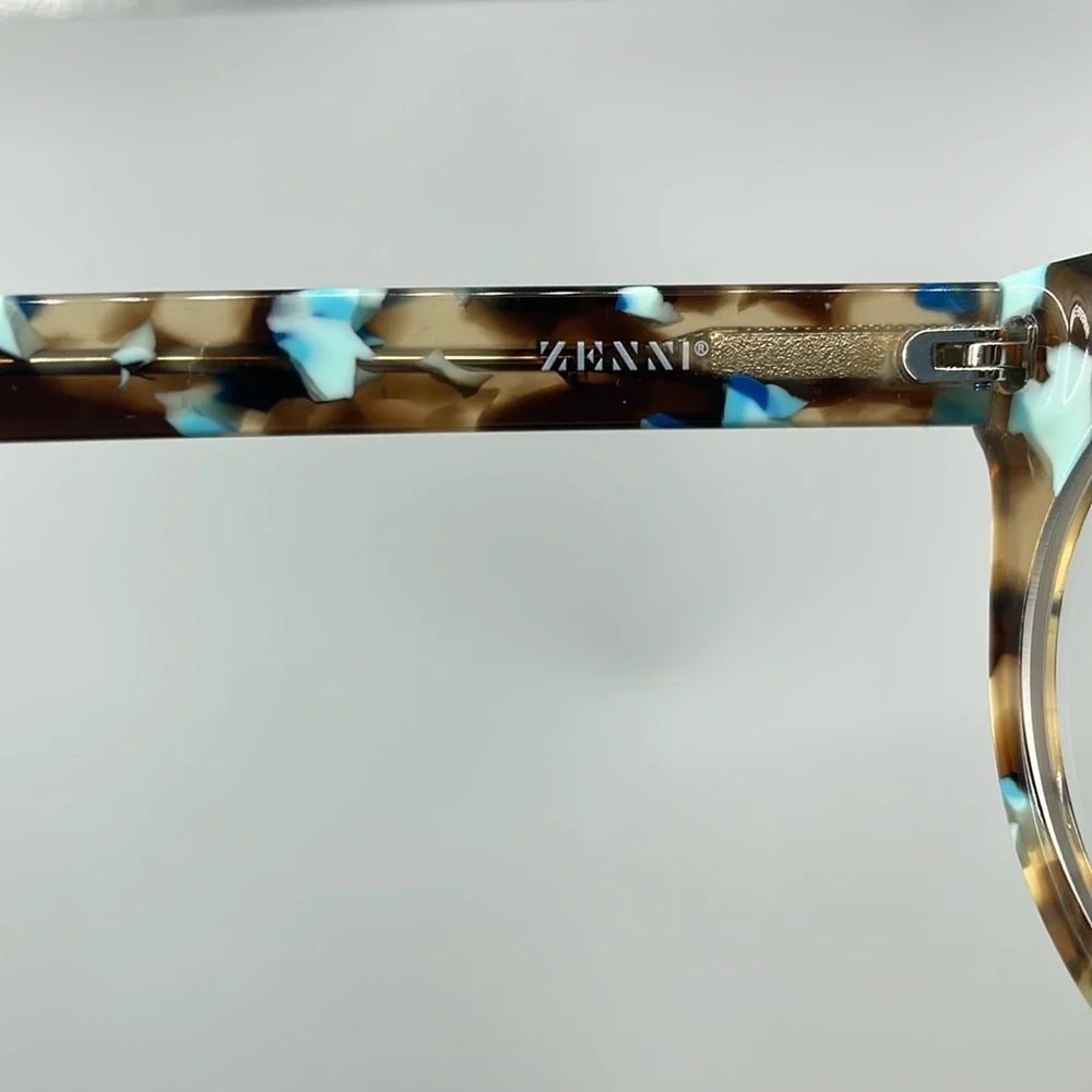 Artsy Colorful Zenni Optical Cat-Eye / Round Tortoise Glasses Frames